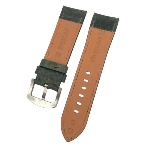 24 mm Spor S Crazy Yeşil Deri Saat Kordonu